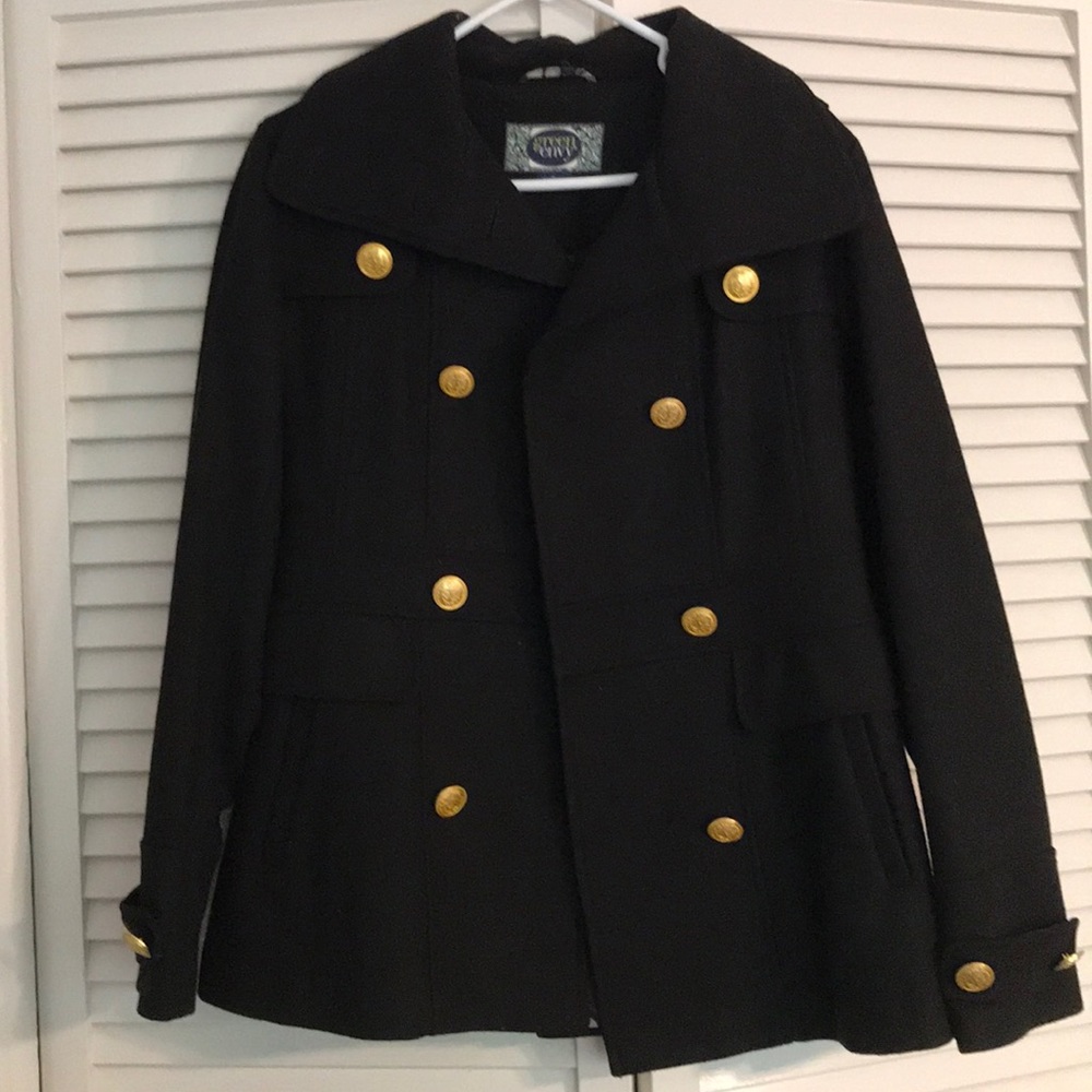 Black peacoat